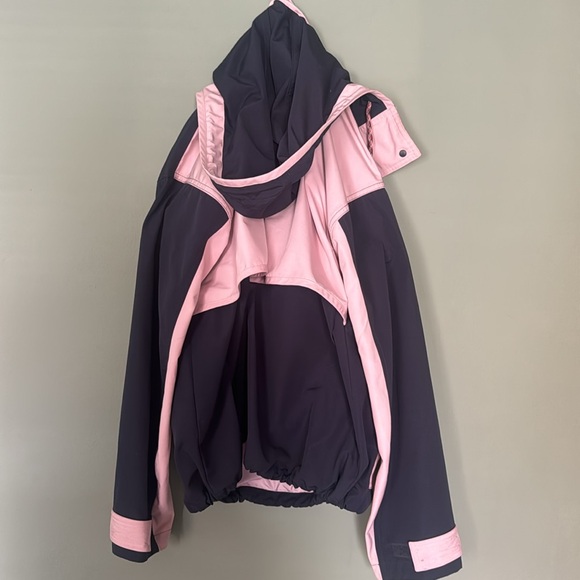 Kari Traa Women’s Waterproof Windbreaker anorak Jacket Navy and Pink Colorblock - Picture 4 of 9